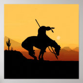 Das Ende des Trail Sihouette bei Sunset Poster (Vorne)