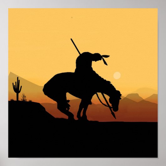 Das Ende des Trail Sihouette bei Sunset Poster (Vorne)