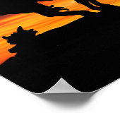 Das Ende des Trail Sihouette bei Sunset Poster (Ecke)