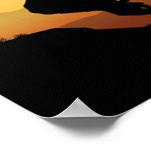 Das Ende des Trail Silhouette Poster (Ecke)