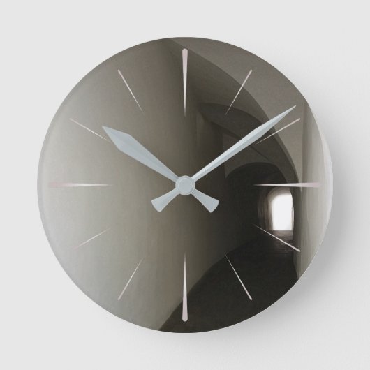Das Ende des Tunnels Runde Wanduhr (Vorderseite)