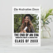 Das Ende einer Zeitung des Abschlusses der Ära Einladung (Stehend Vorderseite)