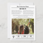 Das Ende einer Zeitung des Abschlusses der Ära Einladung (Rückseite)