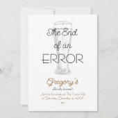 Das Ende eines fehlerhaften Bier-Scheidungsabschie Einladung (Vorderseite)