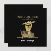 Das Ende eines Fehlers am 20. Januar 2025 Einladung (Vorne/Hinten)