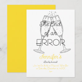 Das Ende eines Fehlers Champagner Scheidungsparty Einladung