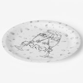 Das Ende eines Fehlers Champagner Scheidungsparty Pappteller (Schrägansicht)