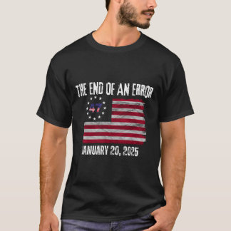 Das Ende eines Tages der Amtseinführung Trumps am T-Shirt
