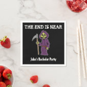 Das Ende ist in der Nähe des Grimschen Sensenmanns Serviette (Beispiel)