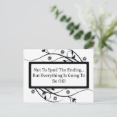 Das Ende nicht zu verwischen Postkarte (Stehend Vorderseite)