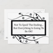 Das Ende nicht zu verwischen Postkarte (Vorne/Hinten)