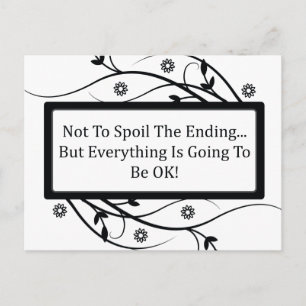 Das Ende nicht zu verwischen Postkarte