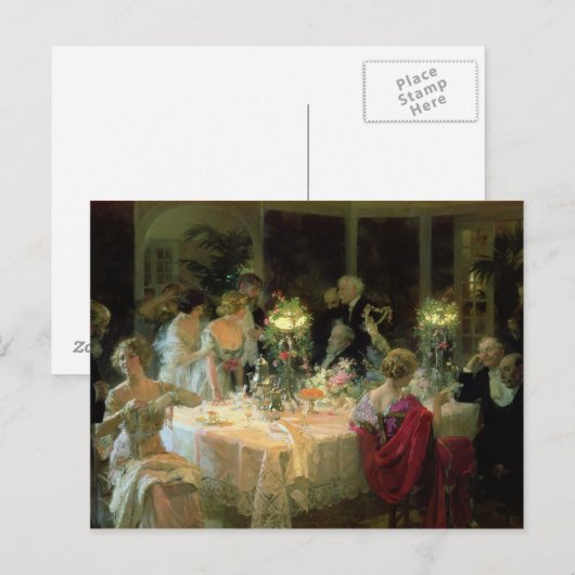 Das Ende von Dinner, 1913 Postkarte (Vorne/Hinten)