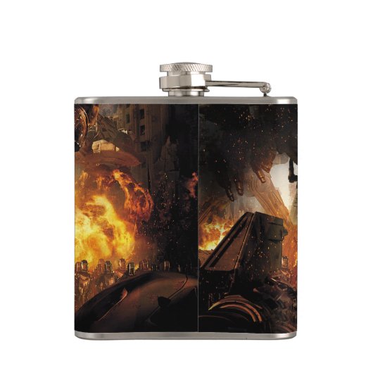 Das Enden-Flasche der Menschlichkeit Flachmann (Rückseite)