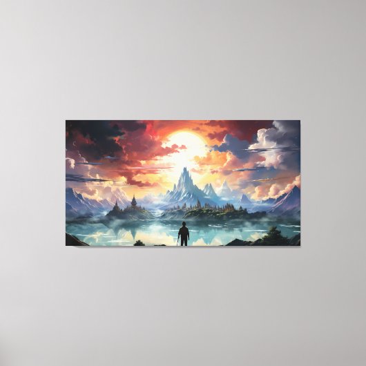 Das Endziel erreicht Leinwanddruck (Vorderseite)