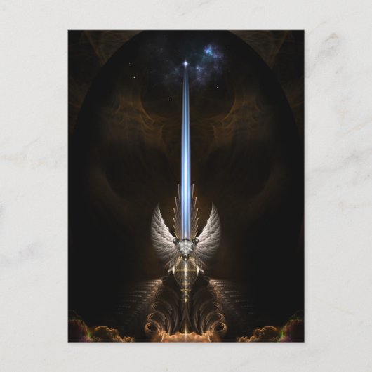 Das Engel-Wing-Schwert der arkledischen Postkarte (Vorderseite)