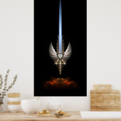 Das Engel-Wing-Schwert von Arkledious Sp Black Pos Poster (Küche)