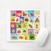 Das englische Alphabet mit exotischen Früchten Mousepad (Mit Mouse)