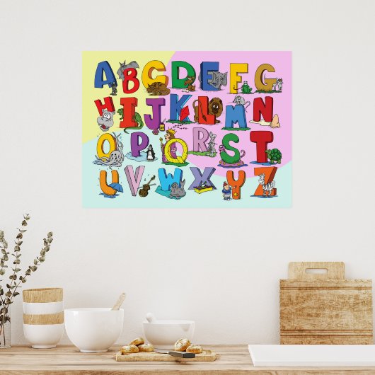 Das englische Alphabet Poster (Küche)