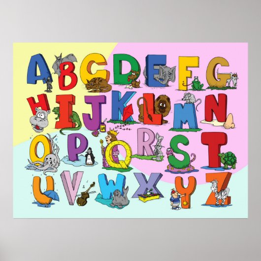 Das englische Alphabet Poster (Vorne)