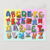 Das englische Alphabet Postkarte (Vorderseite)