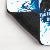 Das englische Bullterrier SPRITZEN-Blau Mousepad (Ecke)