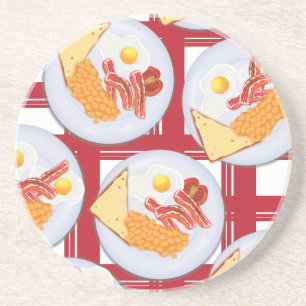 Das englische Frühstück wird den ganzen Tag über s Untersetzer