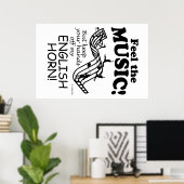 Das englische Horn spürt die Musik Poster (Heimbüro)