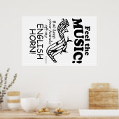 Das englische Horn spürt die Musik Poster (Küche)