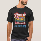 Das englische Reitleben ist besser mit englischer  T-Shirt (Vorderseite)