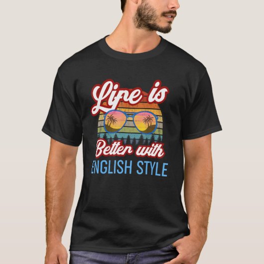 Das englische Reitleben ist besser mit englischer  T-Shirt (Vorderseite)