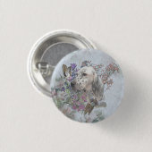 Das englische Setter Portrait , Kunst Button (Vorne & Hinten)