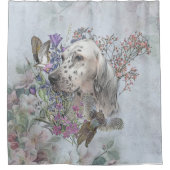 Das englische Setter Portrait , Kunst Duschvorhang (Vorderseite)