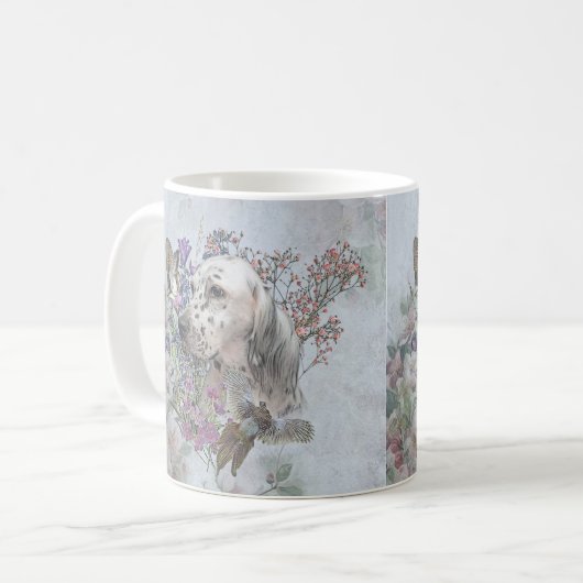 Das englische Setter Portrait , Kunst Kaffeetasse (Vorderseite Links)
