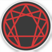 Das Enneagram (rot auf schwarz)