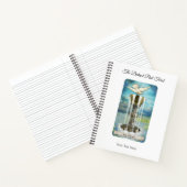 Das entfernte Deck auf der letzten Tarot-Karte aus Notizblock (Innenseite)