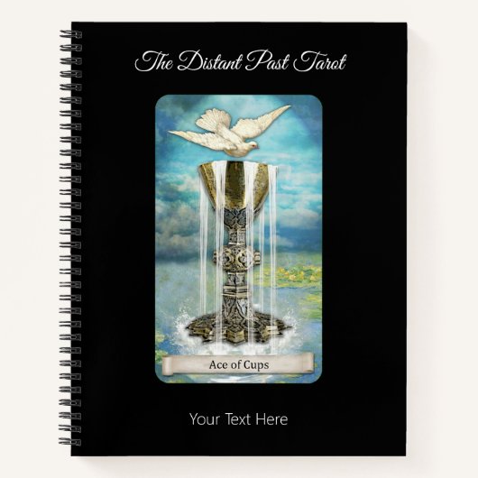 Das entfernte Deck auf der letzten Tarot-Karte aus Notizblock (Vorderseite)