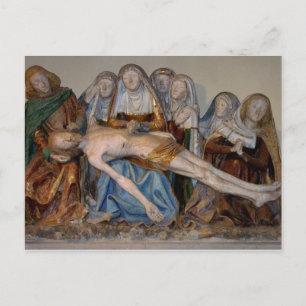Das Entombment, 1490 (gemalter Stein) (Detail) 2 Postkarte