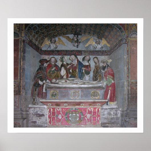 Das Entombment, c.1523 (gemalter Stein) Poster (Vorne)