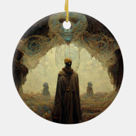 Das Entryway Dark Fantasy Sci-Fi Keramik Ornament (Hinten)
