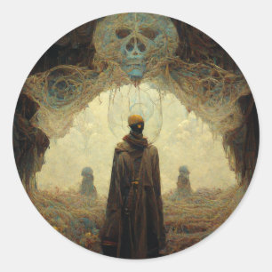 Das Entryway Dark Fantasy Sci-Fi Runder Aufkleber