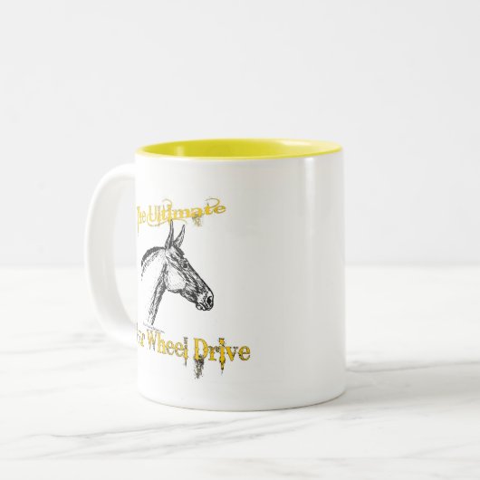 Das entscheidende 4X4 Zweifarbige Tasse (Vorderseite Links)