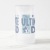 Das entscheidende Vater-Blau Mattglas Bierglas (Mittel)