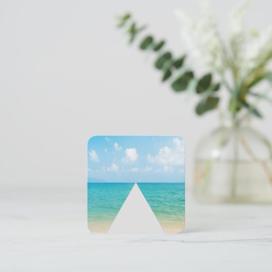 Das Entspannungsgeschäft Quadratische Visitenkarte (Stehend Vorderseite)