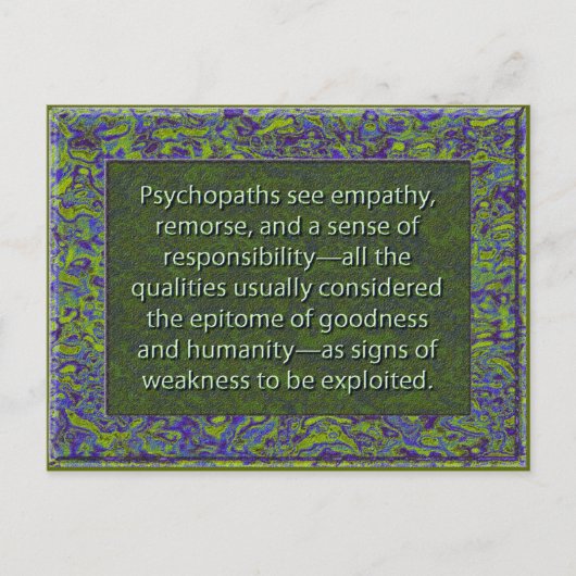 Das Epitome der Güte und der Menschheit Postkarte (Vorderseite)