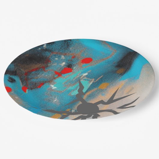 Das Erdbeben Pappteller (Schrägansicht)