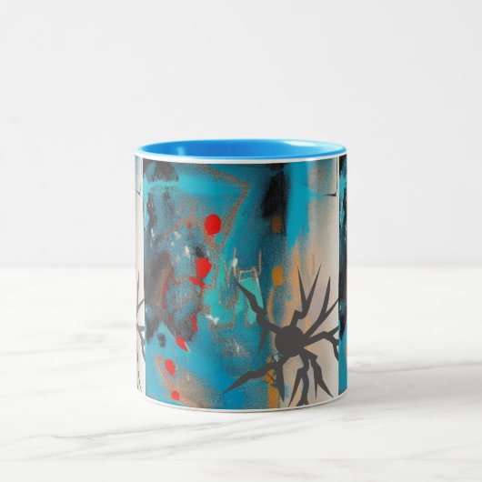 Das Erdbeben Zweifarbige Tasse (Mittel)