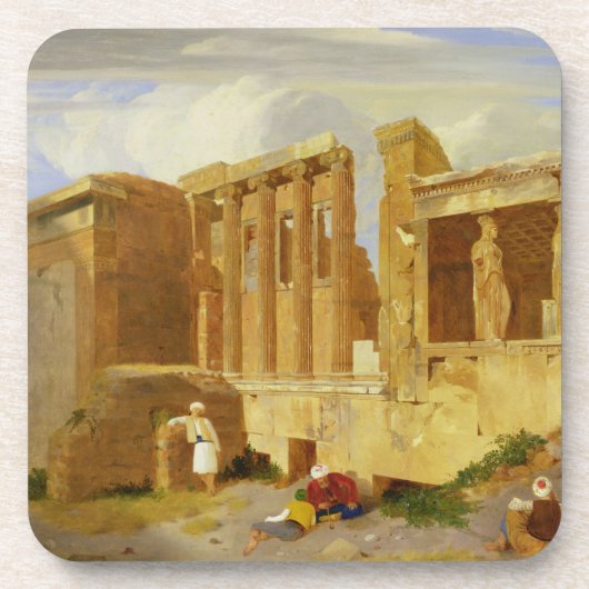 Das Erechtheum, Athen, mit Zahlen im Foregr Untersetzer (Vorderseite)