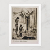 Das Erreichen des Sangreal, von 'Le Morte d'Ar Postkarte (Vorderseite)