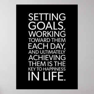 Das Erreichen von Zielen ist der Schlüssel zum Glü Poster